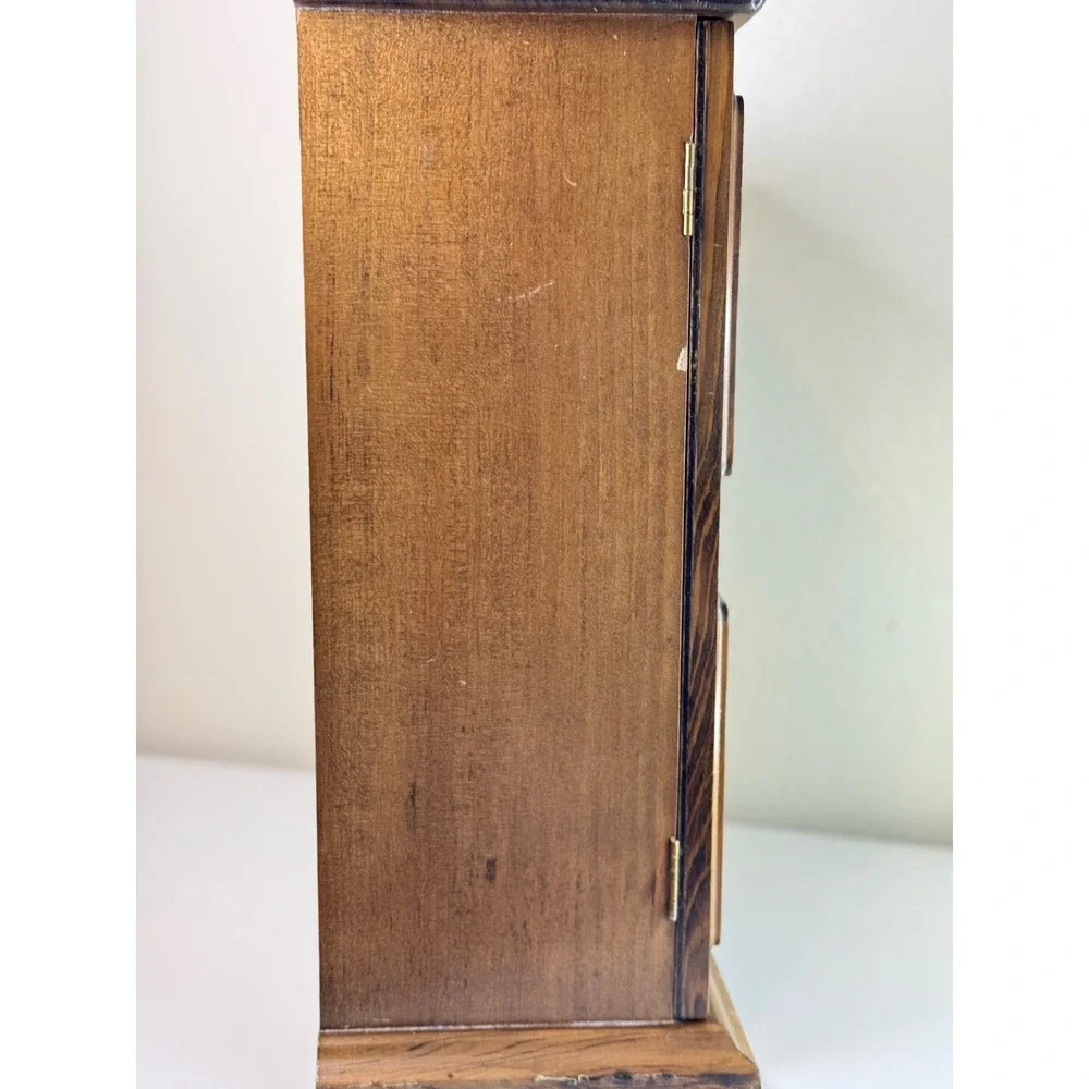 Vintage 1981 Avon Team Leader Jewelry Box Wooden Armoire Mirror 6 Drawers